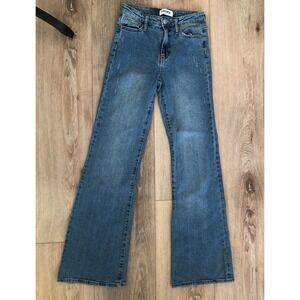 RSQ Classic Midrise Flare Women's Med Wash Blue Denim Casual Western Jeans Sz 25